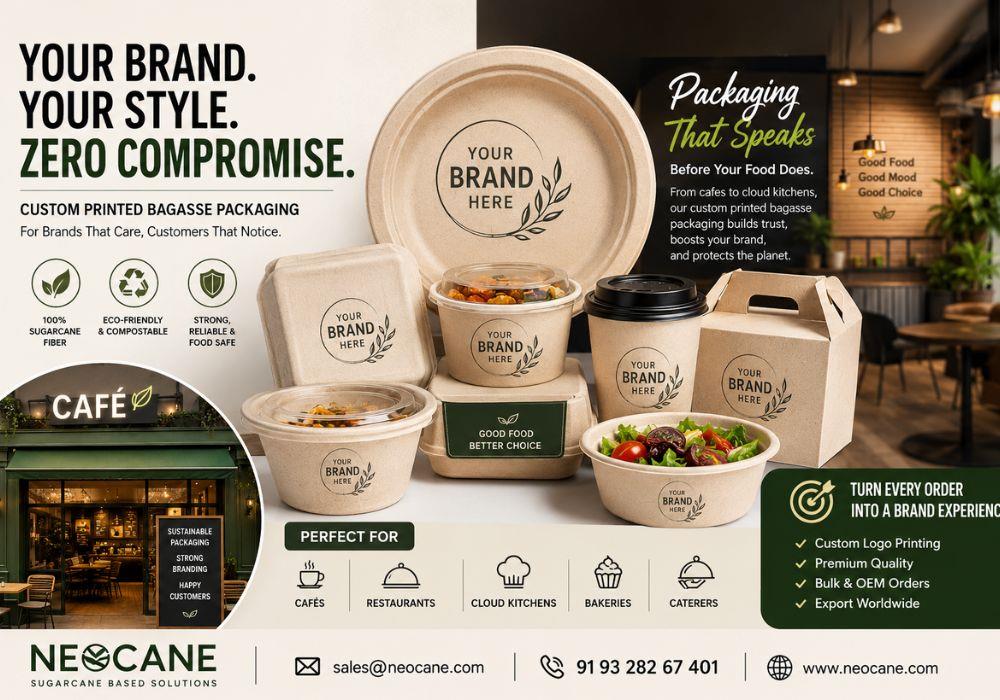 Custom Printed Bagasse Packaging for Food Brands: Sustainable Branding That Stands Out