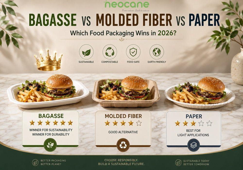 Bagasse vs. Molded Fiber vs. Paper: Which Food Packaging Wins in 2026?